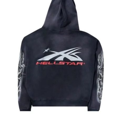 Hellstar Airbrushed Skull Hoodie Black