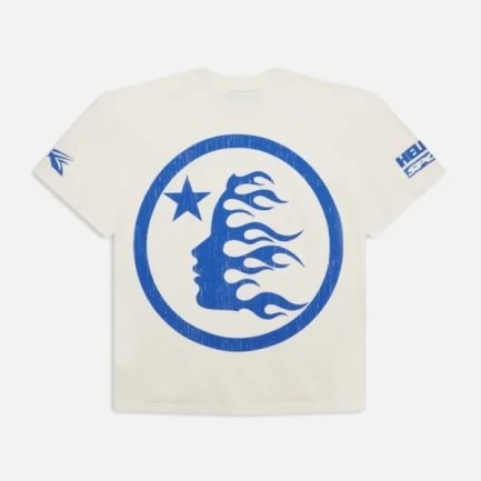 Hellstar Beat Us! White T-shirt Blue