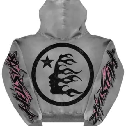 Hellstar Future Flame Hoodie In Grey