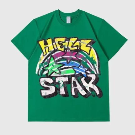 Hellstar Graphic Green T-shirt Logo