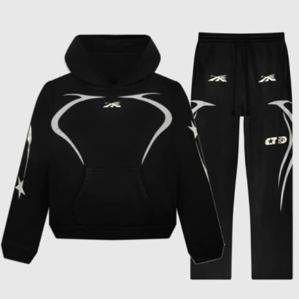 Hellstar Black Tracksuit For Sports